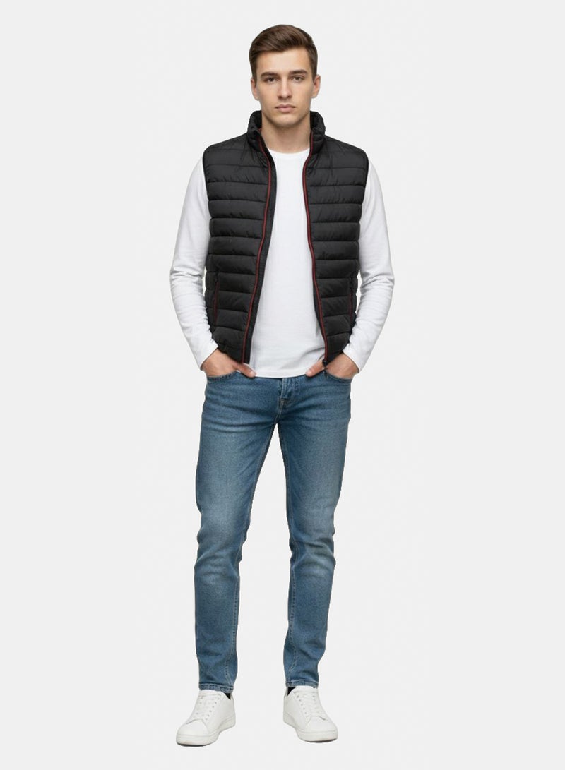 Men's Vest slim fit BLACK